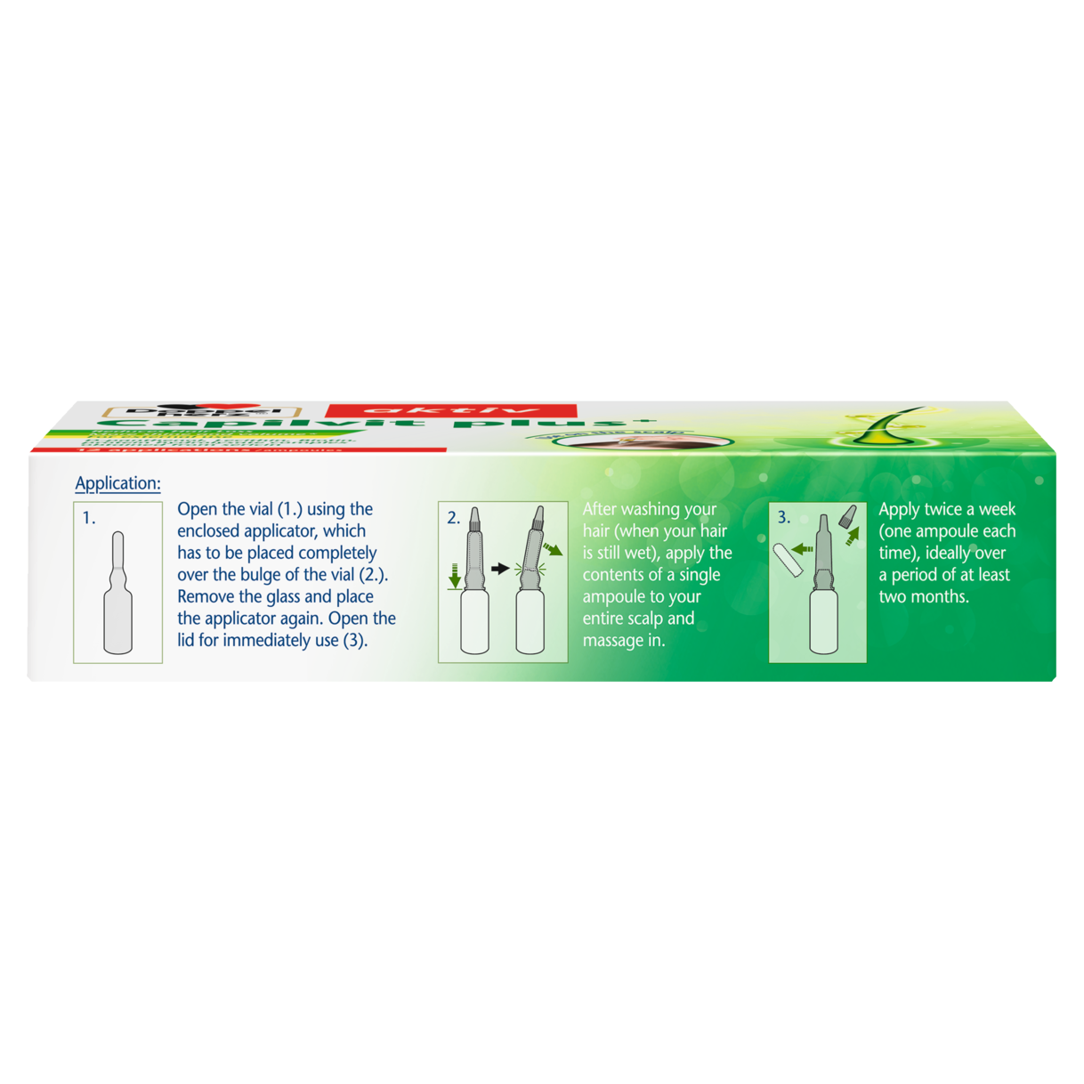 Illustration of the product packaging Doppelherz aktiv Capilvit plus+ side view right