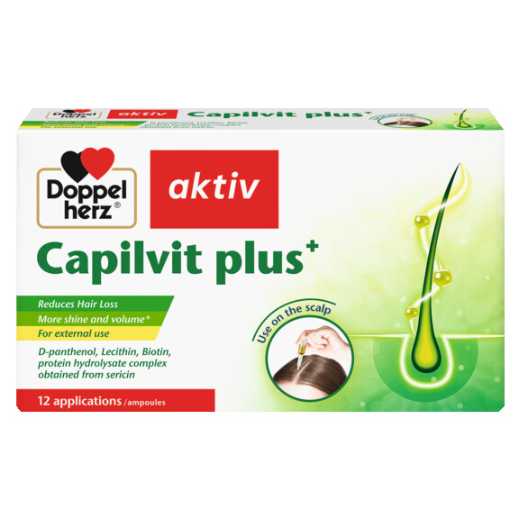 Illustration of the product packaging Doppelherz aktiv Capilvit + front view